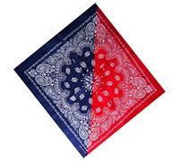Unbekannt Bandana Kopftuch Halstuch Nickituch Biker Tuch Motorad Tuch verschied. Farben Paisley Muster, Dunkelblau/Rot Double, ...