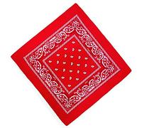 Unbekannt Bandana Kopftuch Halstuch Nickituch Biker Tuch Motorad Tuch verschied. Farben Paisley Muster, Rot, ...