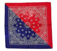 Unbekannt Bandana Kopftuch Halstuch Nickituch Biker Tuch Motorad Tuch verschied. Farben Paisley Muster, Königsblau/Rot Double, ...