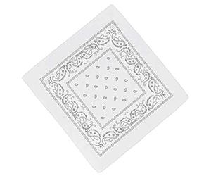 Unbekannt Bandana Kopftuch Halstuch Nickituch Biker Tuch Motorad Tuch verschied. Farben Paisley Muster, Weiß, ...