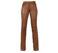 Unbekannt Dorit Damen Lederhose (5-Pocket Stil - Jeans Optik) aus echtem Lamm Nappa Leder (Schwarz, Braun, Cognac, Gelb, Grau und Blau)