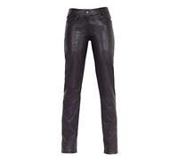 Unbekannt Dorit Damen Lederhose (5-Pocket Stil - Jeans Optik) aus echtem Lamm Nappa Leder (Schwarz, Braun, Cognac, Gelb, Grau und Blau)