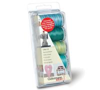 Gütermann Nähgarn-Set Embroidery 12 – 100 Prozent Baumwolle, Aqua, One Size
