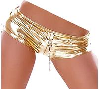 Unbekannt Gogo Hotpants Kette Leder-Optik 34-38 Gold