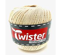 Unbekannt Häkelgarn Twister - Beige - 100g