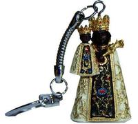 Unbekannt Heiligenfigur Schwarze Madonna Schlüsselanhänger, Höhe 4cm