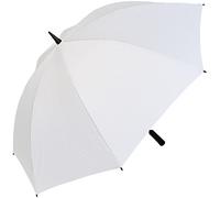 Unbekannt Hochzeitsschirm Golf Schirm XXL Partnerschirm Fiberglas mit Stabgriff groß Weiss