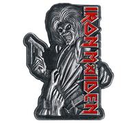 Iron Maiden Anstecker Pin Killers Metall-Logo Grau/Rot
