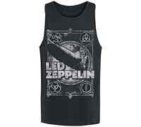 Unbekannt Led Zeppelin Vintage Print LZ1 Männer Tank-Top schwarz M 100% Baumwolle Band-Merch, Bands