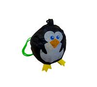 Unbekannt lustige und praktische Falttasche mit Rose oder Tiergesicht, Faltbarer Einkaufsbeutel mit Clip für Schlüsselbund o.ä. (Pinguin)