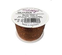 Unbekannt NEUHEIT aus der Collektion Woolly Hug`s 1000m Glitzer - Farbe 302 Kupfer - metallisiertes Beilaufgarn zum Mitstricken oder Mithäkeln