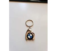 Unbekannt Original BMW Schlüsselanhänger mit Einkaufswagenchip, verchromt, Top Qualität