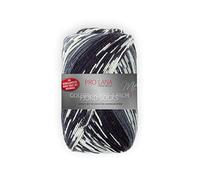 Unbekannt Pro Lana Fjord Socks 4-fädig Color 190 schwarz grau Natur, Sockenwolle Norwegermuster musterbildend