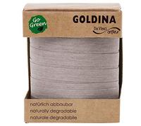 Unbekannt Ringelband Baumwolle biologisch abbaubar 10mm/100Meter Silber