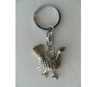 Unbekannt Schlüsselanhänger Auerhahn Metall 7,5cm Tiere neu