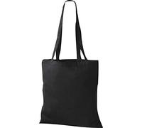 Unbekannt Stoffbeutel Baumwolltasche Beutel Shopper Umhängetasche viele Farbe Black