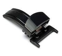 Unbekannt Sulla 16mm Schwarze Edelstahl 316L Faltschließe für Uhrenarmbänder