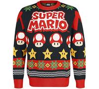 Unbekannt Super Mario Mario - Mushrooms - Power Star Weihnachtspullover Multicolour XXL