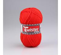 Unbekannt Wolle Twister Sport 50 Uni - Rot - 50g
