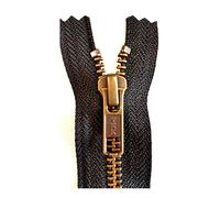 Unbekannt YKK Reißverschluss Metall Nicht teilbar 18cm Kette 5mm brüniert