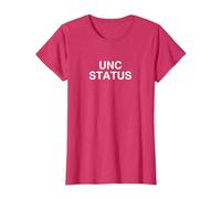 UNC Status Unhinged Gen Z College Sarkastisches Gag-Meme T-Shirt, Damen, Rot Meliert, M
