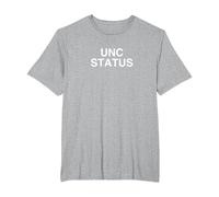 UNC Status Unhinged Gen Z College Sarkastisches Gag-Meme T-Shirt, Herren Große Größen, Grau Meliert, 3X Tall