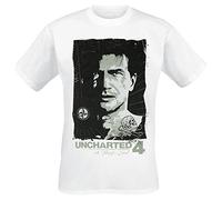 Uncharted 4 T-Shirt -S- Drake Kompass, weiss