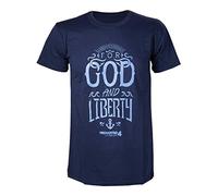 Uncharted 4 T-Shirt -S- God and Liberty, blau