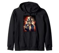 Uncle Sam bedruckt Kapuzenjacke