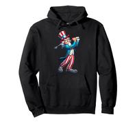 Uncle Sam Playing Golf 4. Juli Golfen Jungen Mädchen Kinder Pullover Hoodie