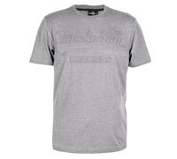 UNCLE SAM Premium Herren T-Shirt, Prägeprint XL, Grey Melange