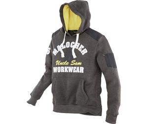 Uncle Sam Strickfleecehoody Oliv Melange/Gelb-L