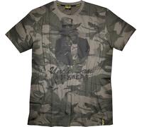 UNCLE SAM WORKWEAR Herren T-Shirt mit großem Frontdruck M, Oliv Camouflage/ Schwarz