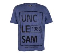 Uncle Sam T-Shirts stylische Shirts Exklusive Kollektion L, Mid Blue Pigmentdruck