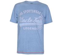 Uncle Sam T-Shirts stylische Shirts Exklusive Kollektion M, Light Blue Front-Konturdruck