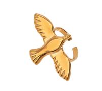 UncleS Einzigartige Friedenstauben Vogelflügel Offene Ringe Verstellbare Fingerringe Handgefertigt Edelstahl Accessoire Für Tägliche Verschleiß Friedenstauben Verstellbarer