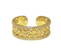 UncleS Elegante Weizendesigns Offene Ringe Einstellbar Tragbar Für Frauen Verstellbare Größe Robuster Legierungsmaterialien Gold Finish Herren Moderinge