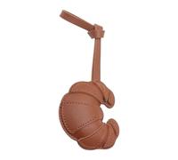 UncleS Kreativer Croissants Schlüsselanhänger, Patch-Design, Leder, dekorativer Charm, Schlüsselanhänger, Ornament für Zuhause, Auto, Büro, Zubehör, tragbarer Rucksack-Anhänger, One size (Kaffee)