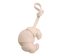 UncleS Kreativer Croissants Schlüsselanhänger, Patch-Design, Leder, dekorativer Charm, Schlüsselanhänger, Ornament für Zuhause, Auto, Büro, Zubehör, tragbarer Rucksack-Anhänger, beige, One size