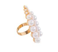 UncleS Offene Fingerringe Mit Nachahmung Perlen Verstellbare Knöchelringe Frauen Accessoires Stylish Geschenk Für Schmuckliebhaber Mode Schmuck