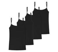 Uncover by Schiesser 4er Pack Damen - Cotton - Spaghetti Top - Unterhemd
