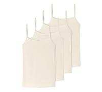 Uncover by Schiesser - Bamboo Cotton - Spaghetti Top - 4er Pack (L Off-White)