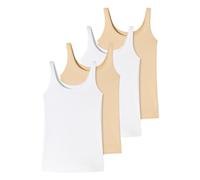Uncover by Schiesser - Cotton - Unterhemd/Top - 4er Pack (XXL Weiß/Sand)