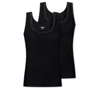 Uncover by Schiesser Damen 2PACK Trägertop Unterhemd mit Spitze - Unterwäsche - Multipack - Uncover Cotton Lace