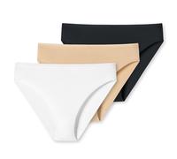 UNCOVER by SCHIESSER Damen Slip - Tai, Soft Cotton, 3er Pack Weiß/Beige/Schwarz / 2XL XXL Mehrfarbig