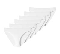 UNCOVER by SCHIESSER Damen Slip - Tai, Soft Cotton, 6er Pack Weiß S