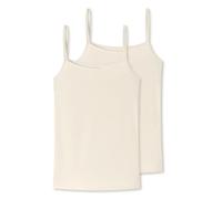 Schiesser Uncover Damen Spaghettitop 2-Pack - Off-White - Größe XXL