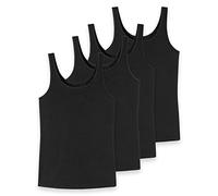 Uncover by Schiesser - Damen - Trägertop - 4er Pack (XXL Schwarz)