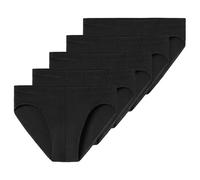 Schiesser Herren Minislip Uncover Cotton – Single-Jersey, Baumwolle/Elasthan, Schwarz L, 5er Pack