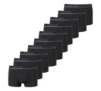 UNCOVER by SCHIESSER Herren Boxershorts, 10er Pack - Shorts, Single Jersey, einfarbig Schwarz S